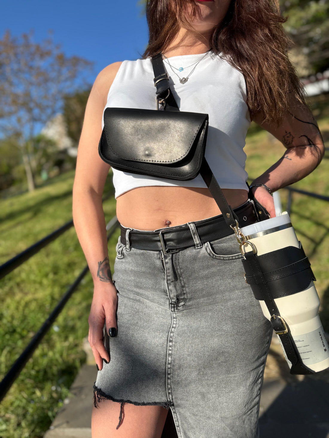 Daily Bag, El Yapımı Yatay Çanta, Sarı, Siyah, Kırmızı, Pembe ve Kahverengi